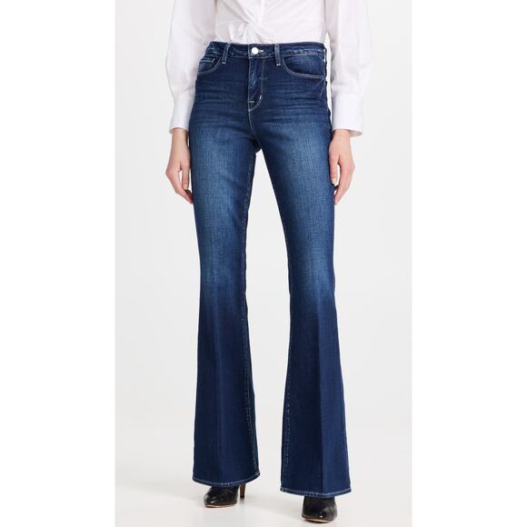 L'AGENCE Women's Blue‎ Salton Bell High Rise Flare Denim Jeans Size 27 - Picture 1 of 7